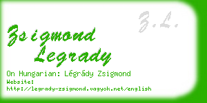 zsigmond legrady business card