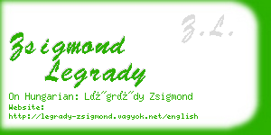 zsigmond legrady business card